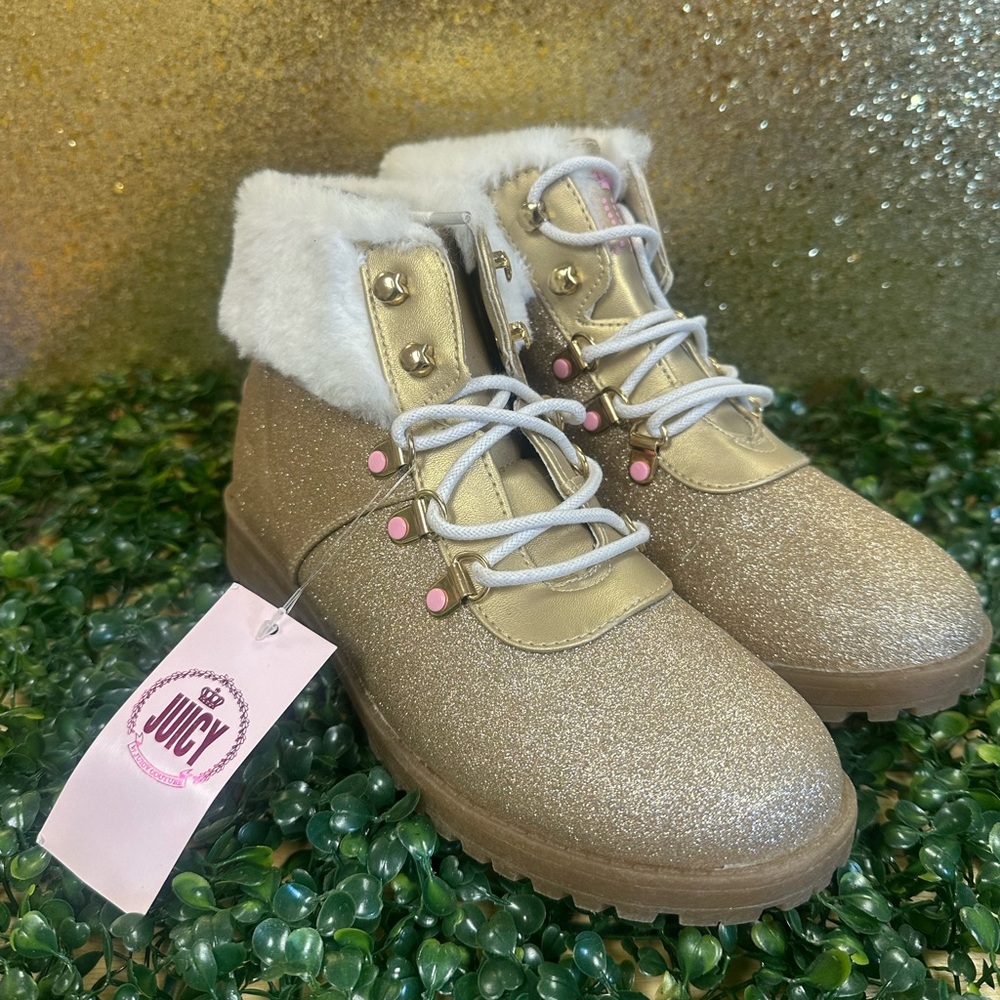 Juicy Couture Gold Sparkle Girls Boots JJK Castro Valley